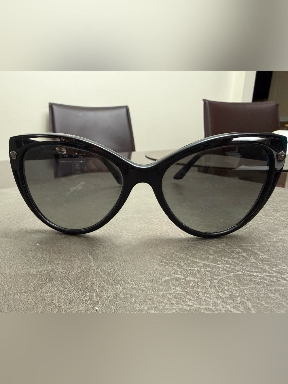 Classic Black Oversized Cat eye Versace sunglasses